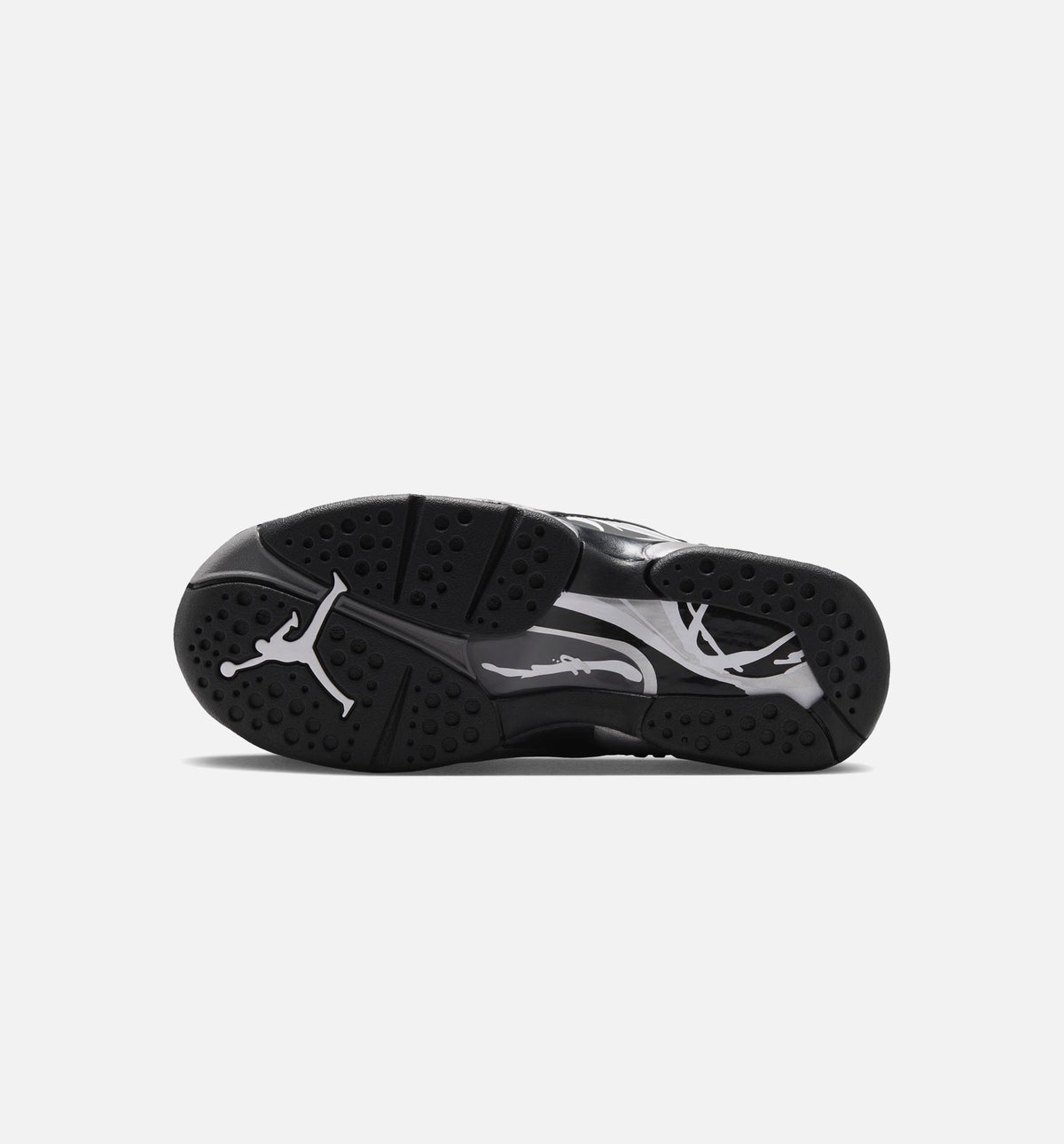 Air Jordan 8 Retro Chrome Big Kids' Sneakers - Black / White / Light Graphite