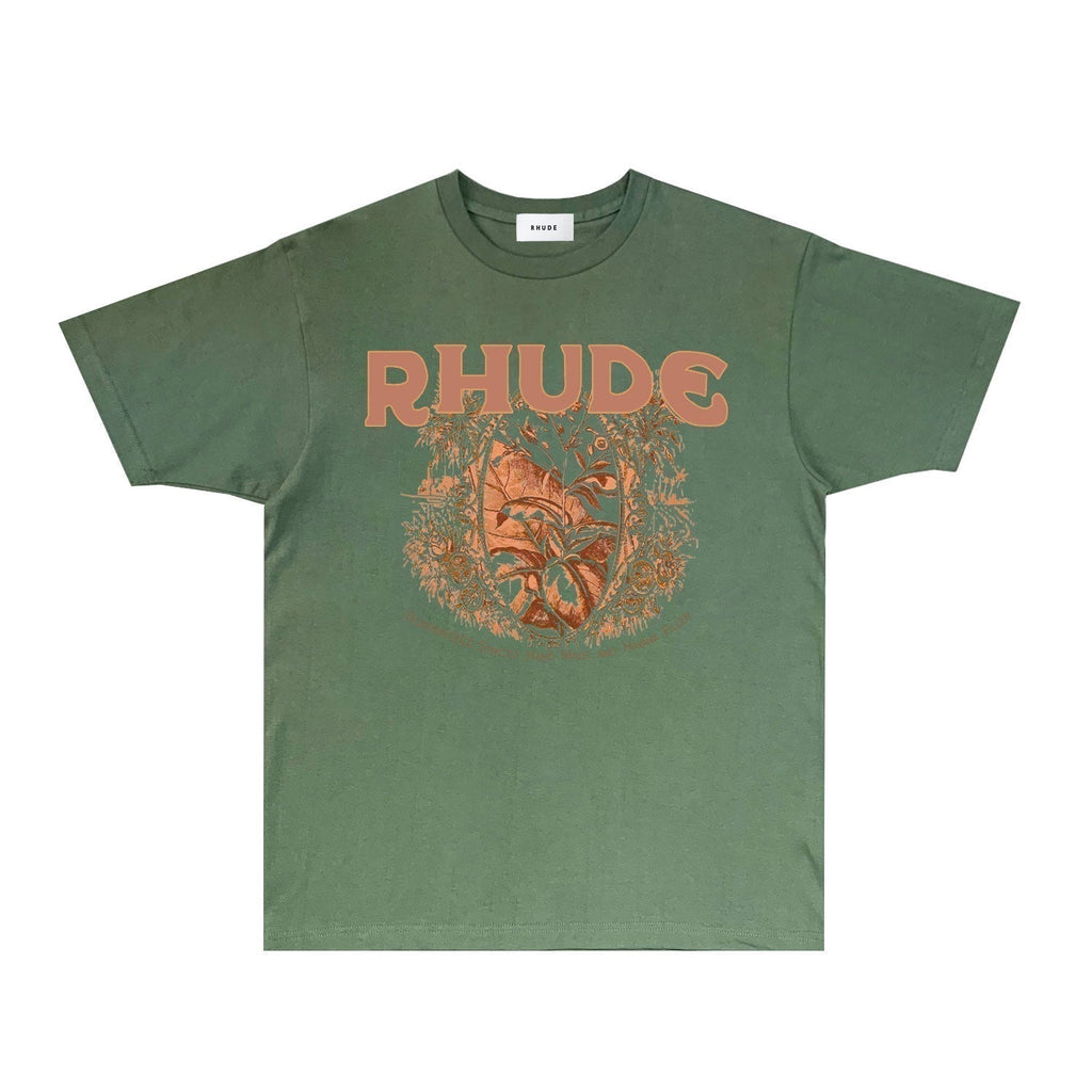 Rhude T-shirts Printed Trendy Pure Cotton