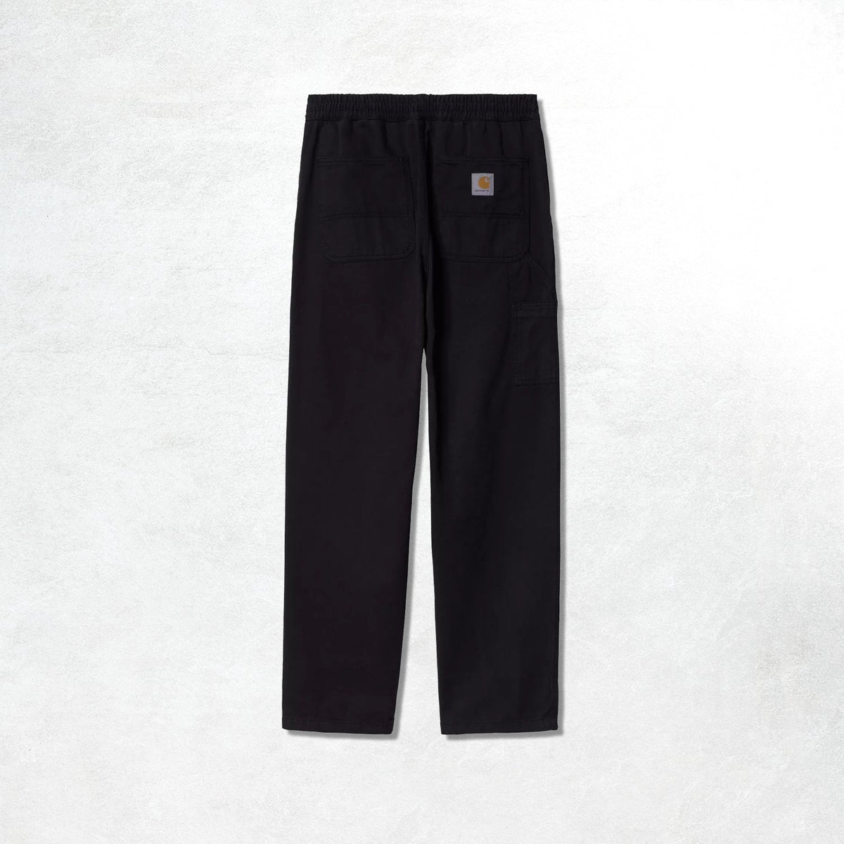 Carhartt WIP Flint Pant: Black Garment Dyed