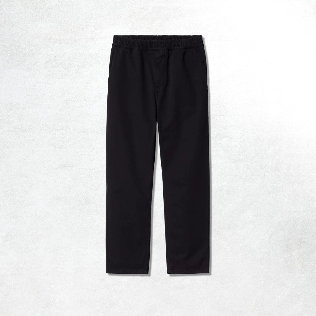 Carhartt WIP Flint Pant: Black Garment Dyed