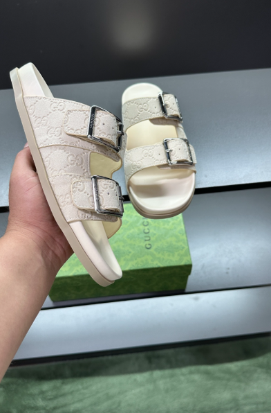 Luxury Double Buckle Slide Sandals – Premium Non-Slip Designer-Inspired Comfort Slides
