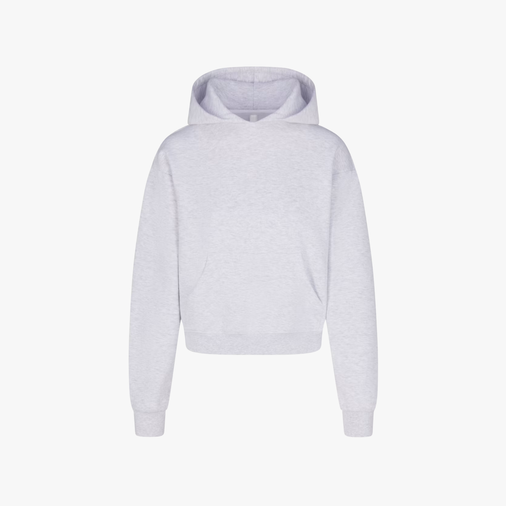 SKIMS Cotton Fleece Hoodie Light Heather Grey