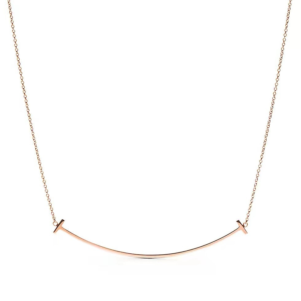 Tiffany Style Smile Cubic Zirconia Necklace