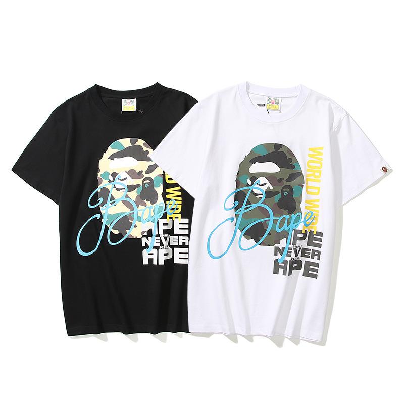 Bathing Ape T-Shirt Summer Plus Size Loose Street Fashion Short Sleeve T-shirt
