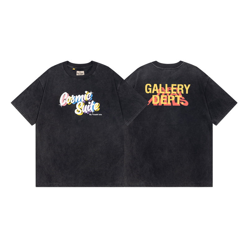 Gallery Dept Vintage Washed Graphic Short Sleeve Tee Streetwear Unisex