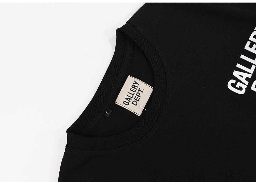 Gallery Dept Letter Graphic Short Sleeve Tee Streetwear Unisex