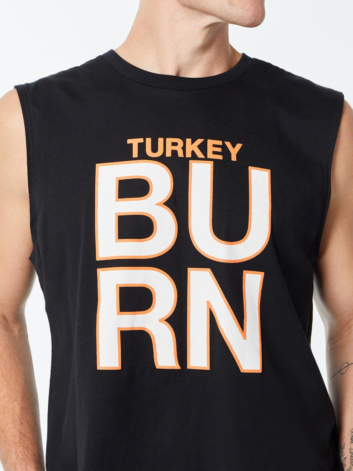 TURKEY BURN BLACK MUSCLE TANK