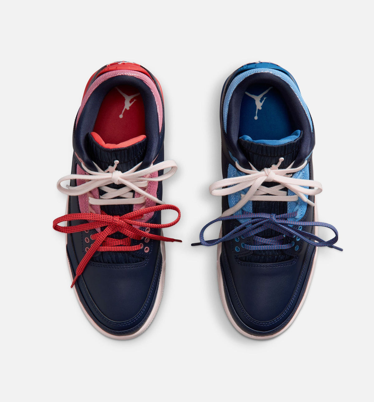Air Jordan 3 Retro Sport Renaissance Women's Sneakers - Dark Blue / Chalk White / Red