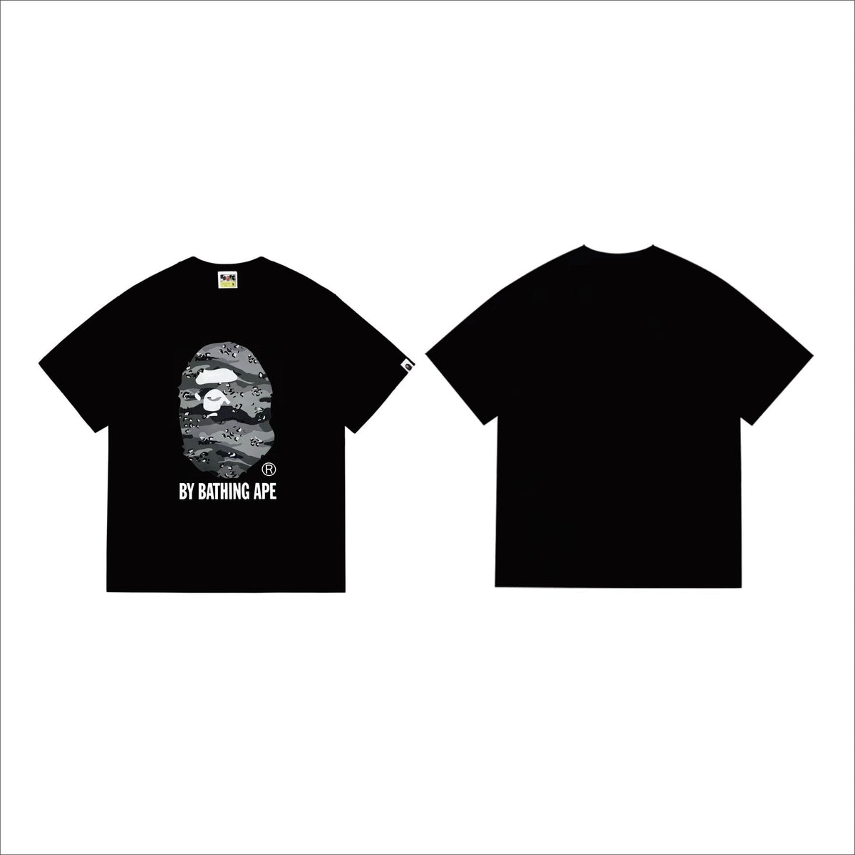 BAPE Grey/Blue Camo Ape Head T-Shirt