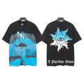 Godspeed Blue City Helicopter Sun-Eye Graphic T-Shirt