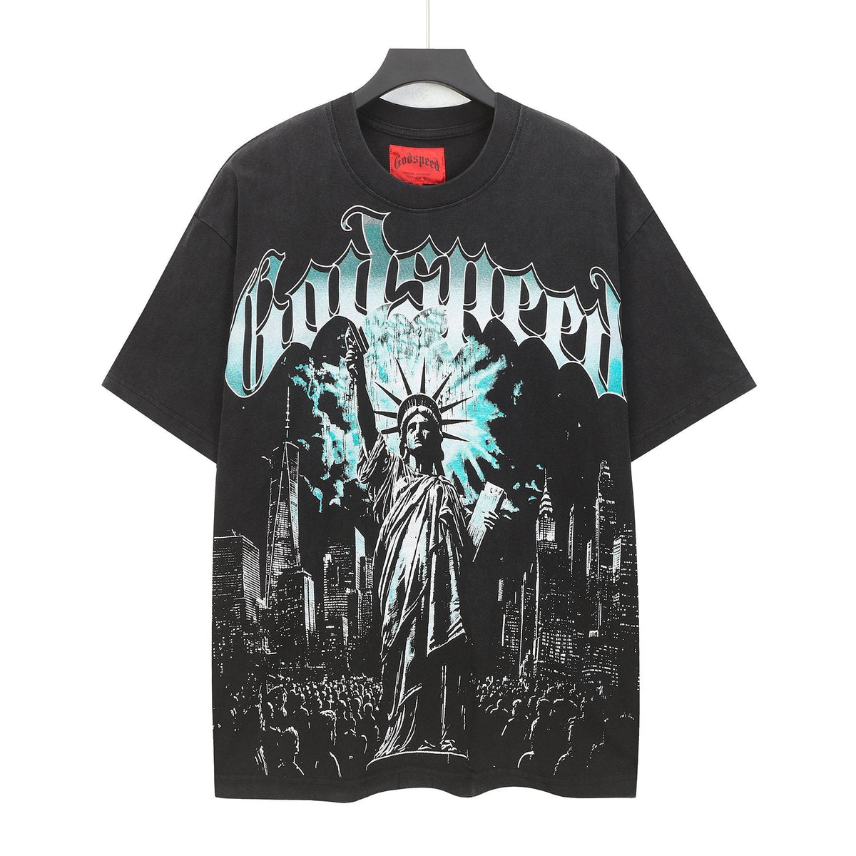 Godspeed Statue City Graphic T-Shirt