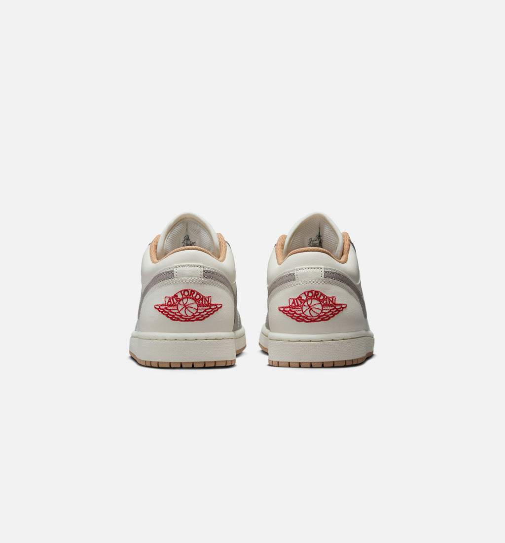 Air Jordan 1 Low Men's Sneakers - Sail/Fire Red/College Grey/Hemp