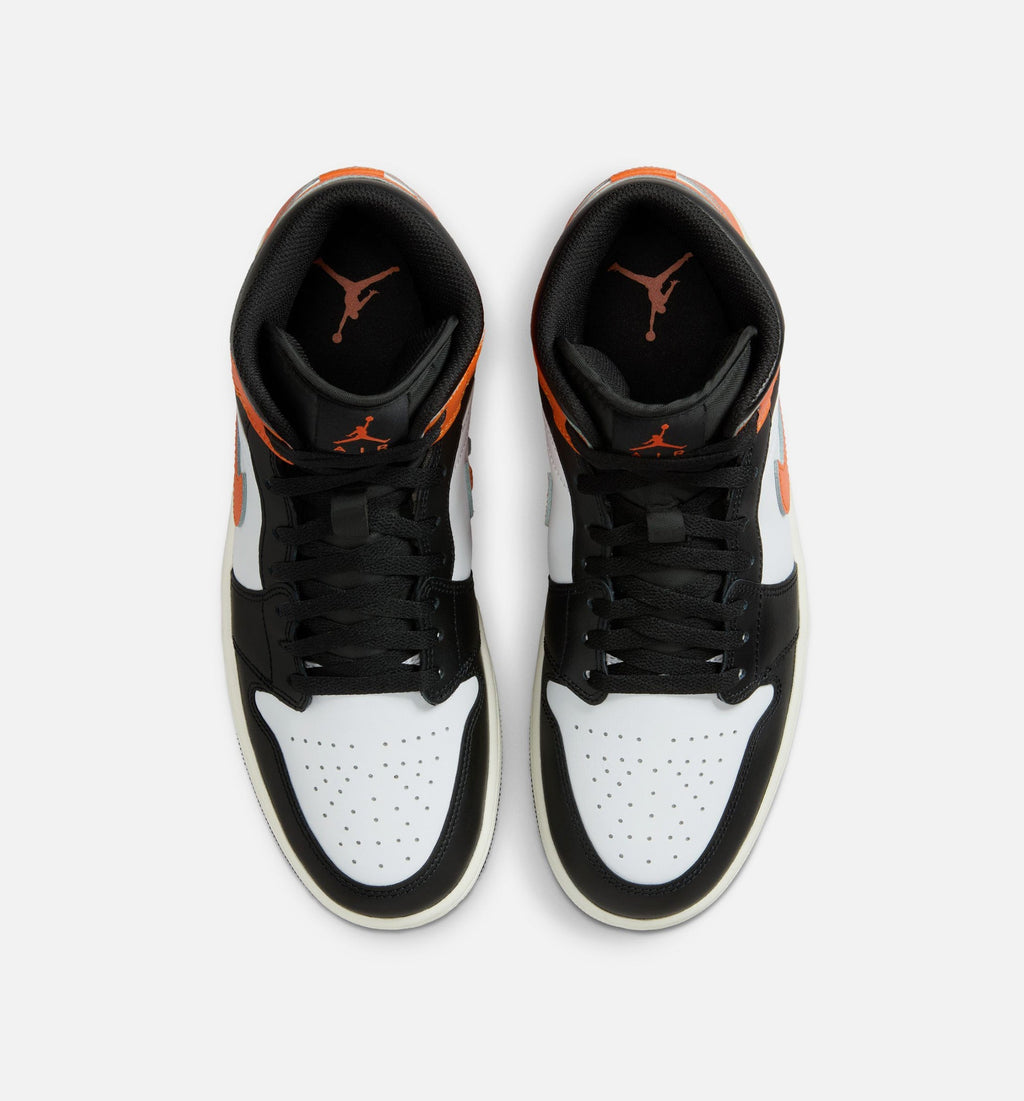 Air Jordan 1 Mid Men's Sneakers - Starfish / White / Sail / Black