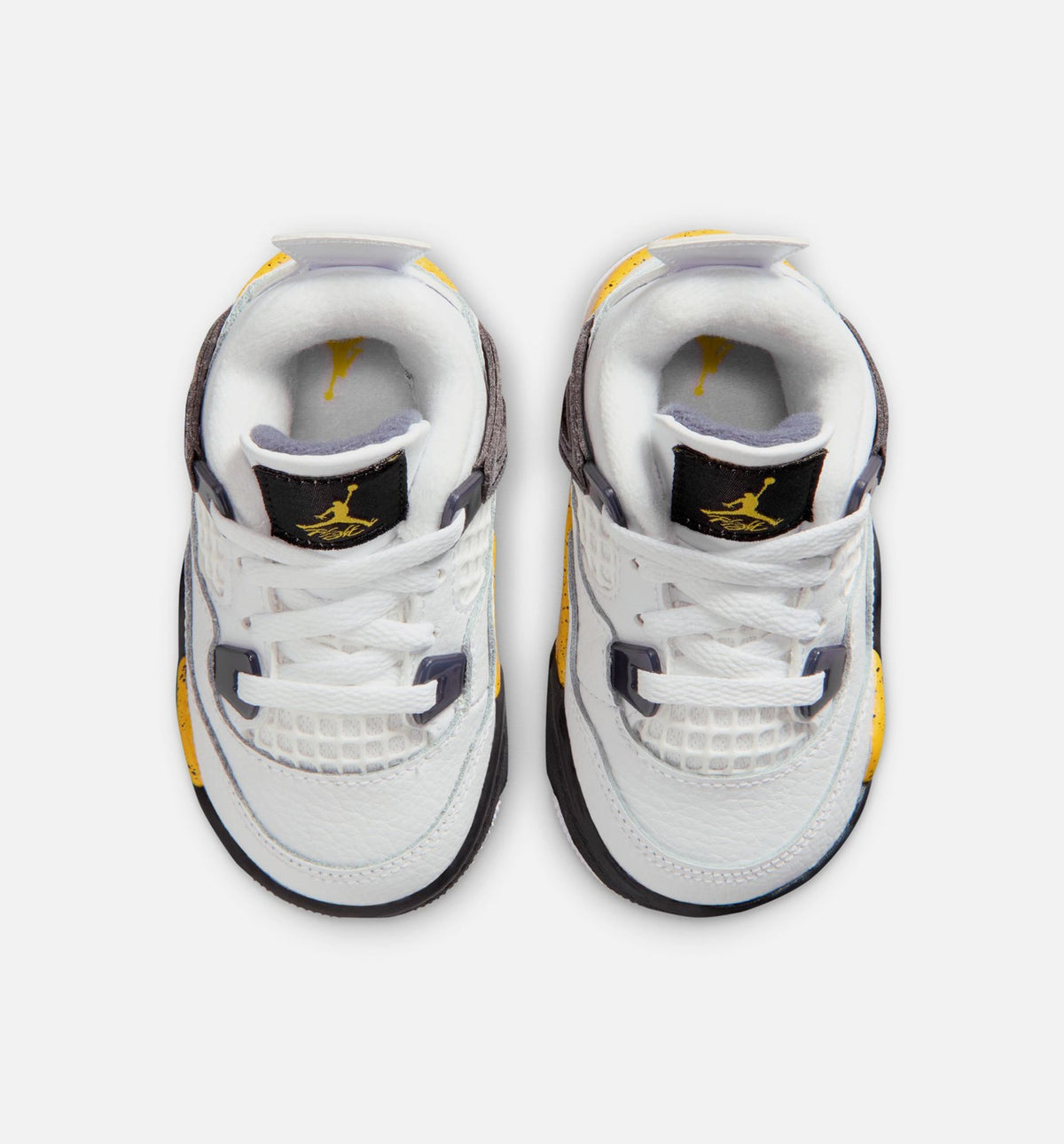 Air Jordan 4 Retro Rare Air Tour Yellow Infant & Toddler Lifestyle Shoe - White/Dark Blue Grey/Black/Tour Yellow