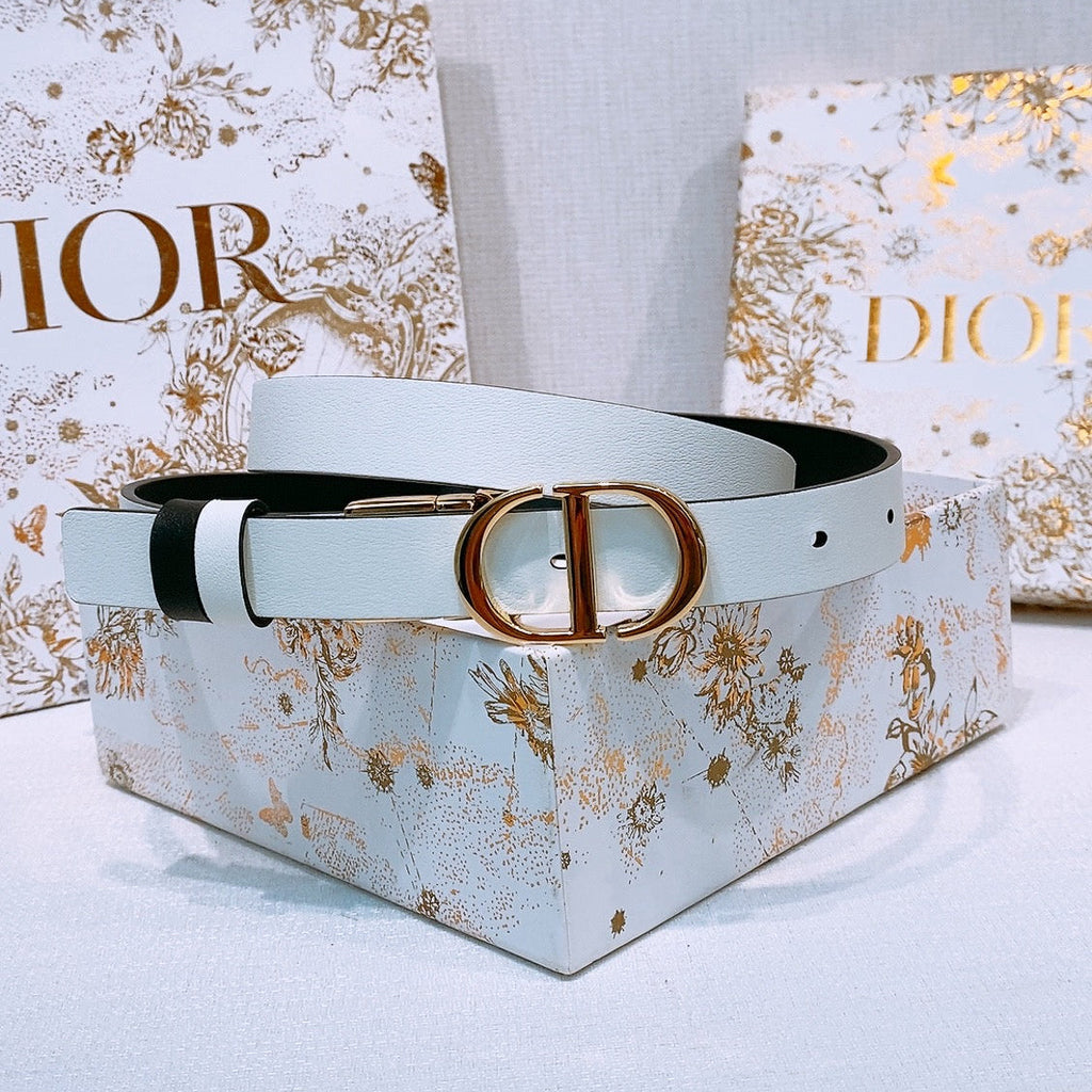 DIOR 25S BELT 20 MM IN LIGHT BLUE GREY CALFSKIN 572897