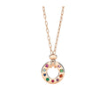 Pomellato Style Multicolor Stone 18K Gold-Plated Necklace