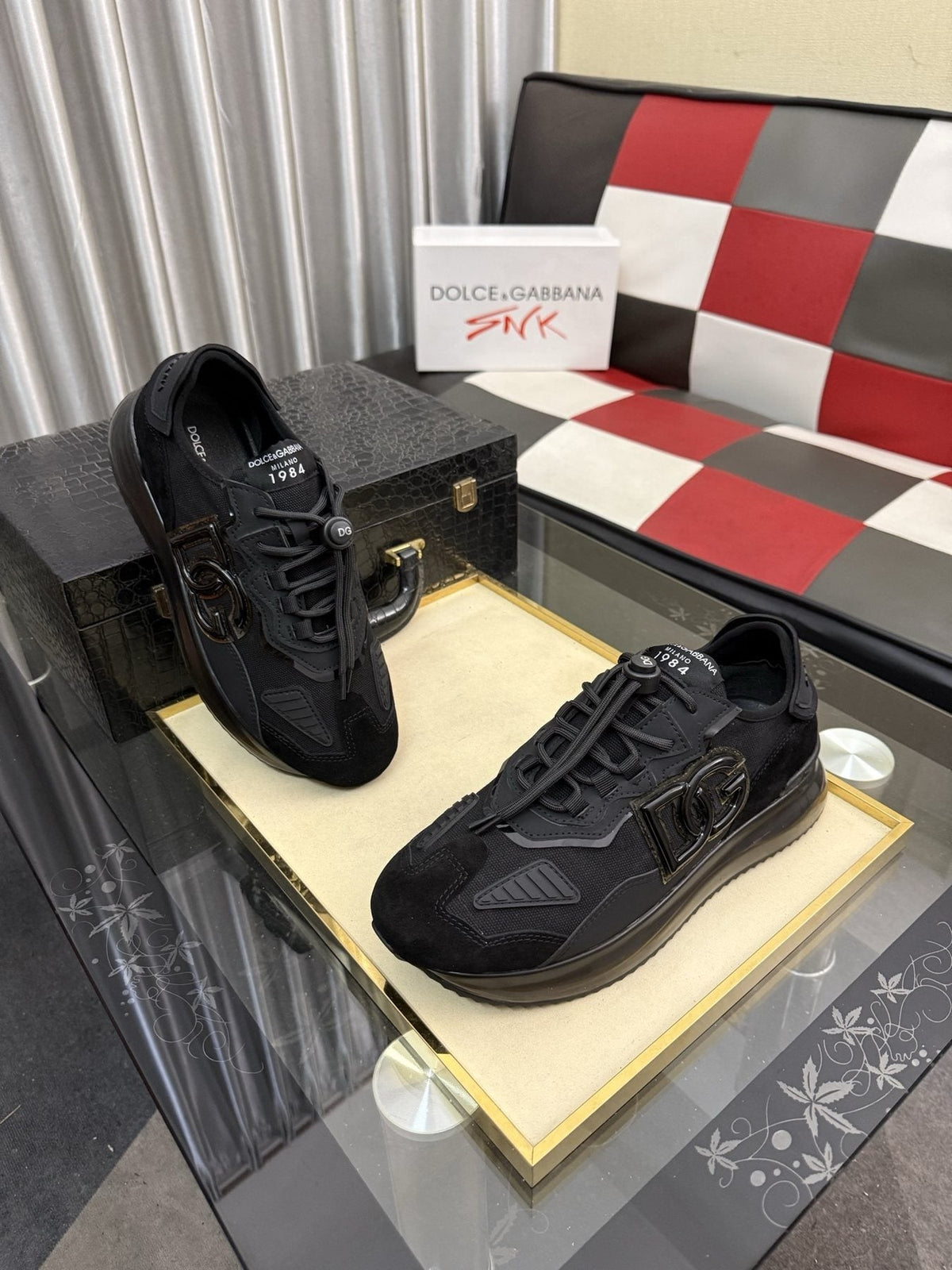 Dolce & Gabbana Black Paneled Sneakers