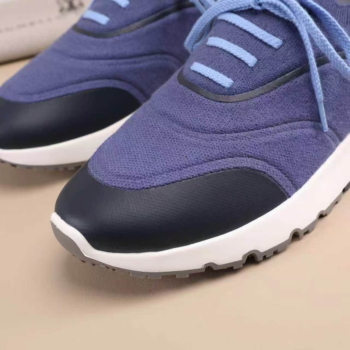 Brunello Cucinelli Blue Black & White Sneakers