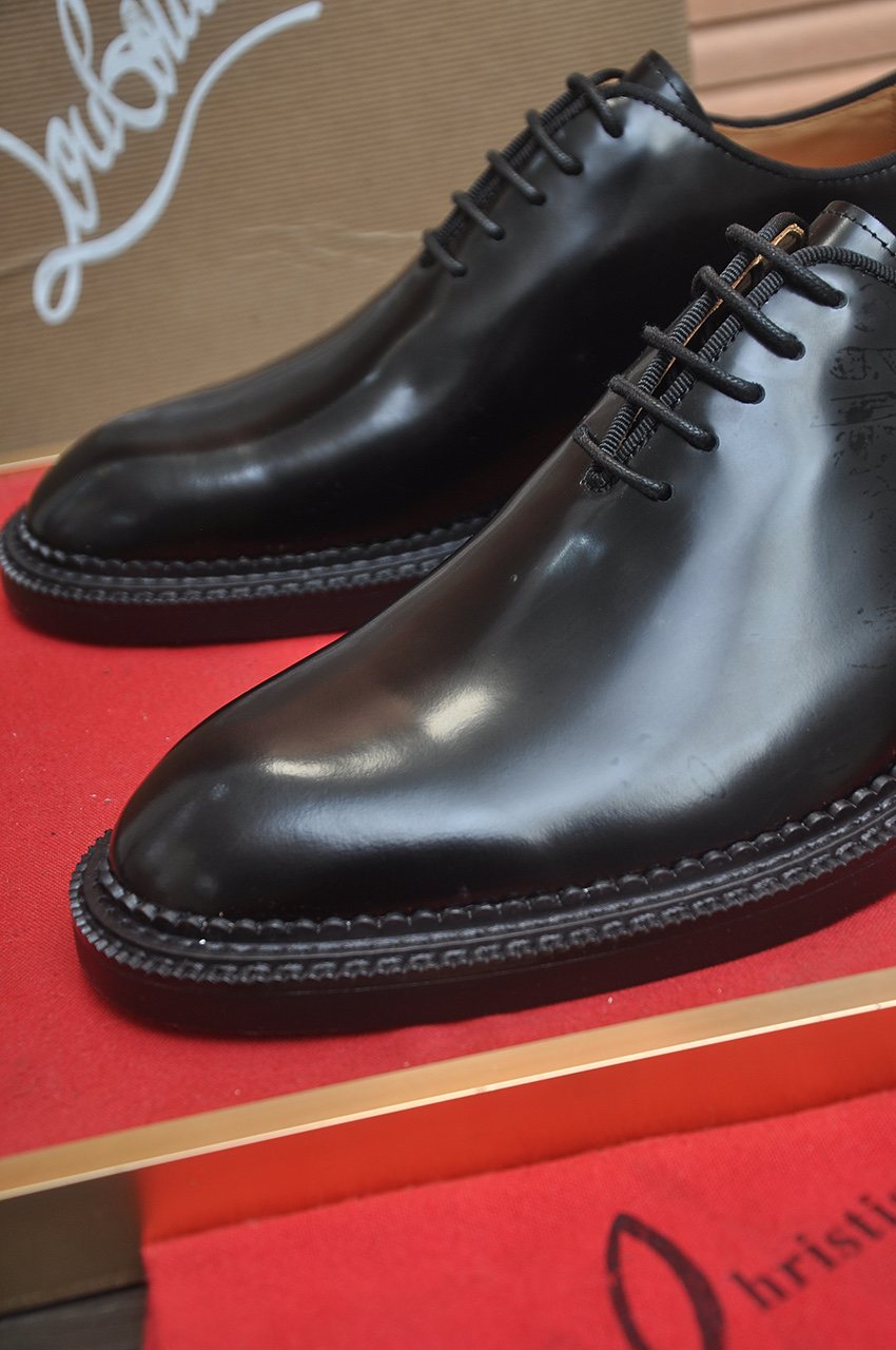 Christian Louboutin Black Lace-Up Dress Shoes