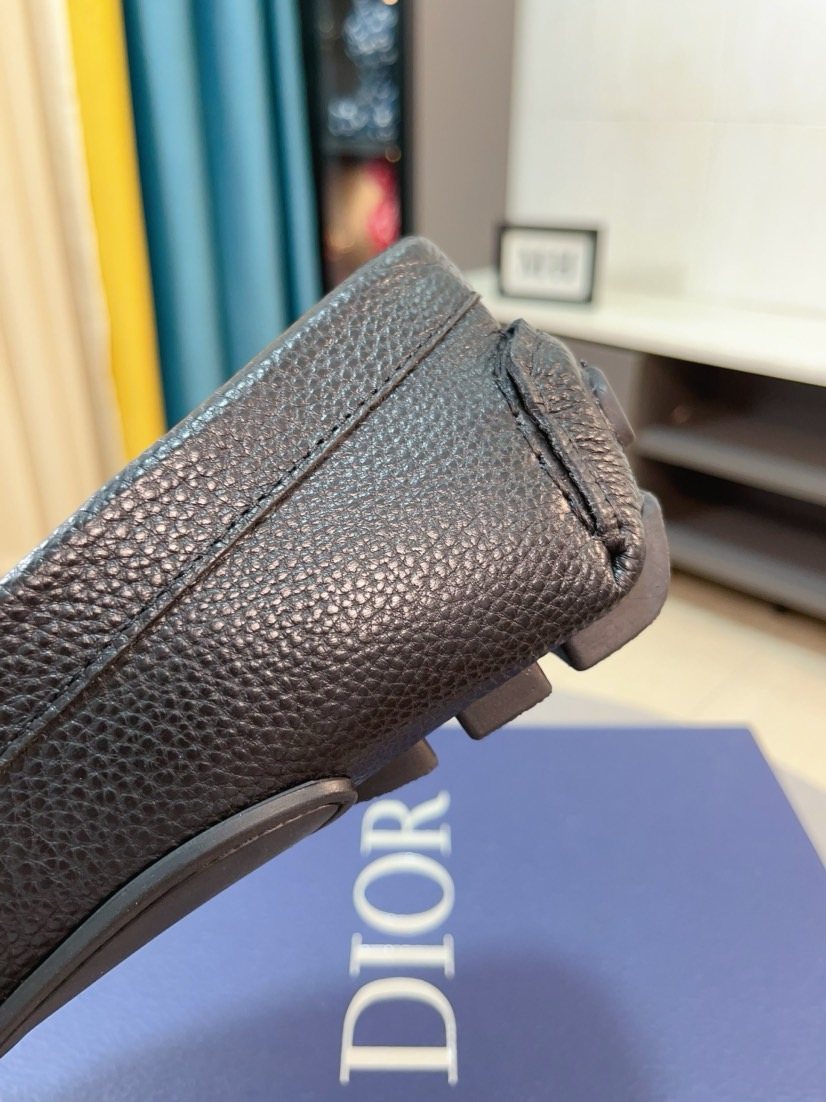 Dark Gray Pebbled Hardware Loafers