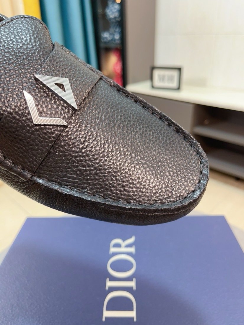 Dark Gray Pebbled Hardware Loafers