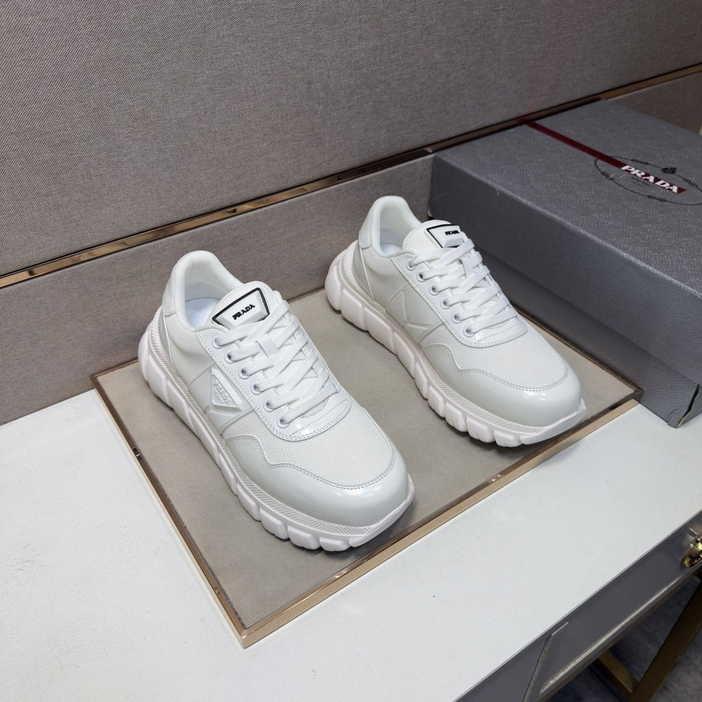 Prada Men's Paneled Low-Top Sneakers - Mesh Lining