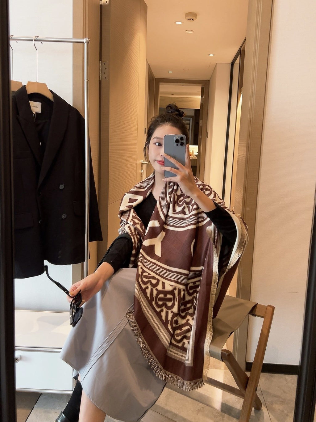 Burberry Graphic Square Scarf