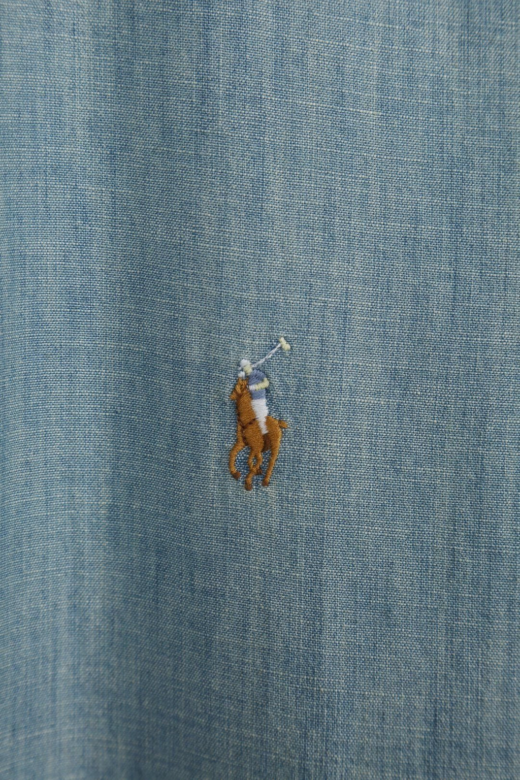 Ralph Lauren Slub Denim Short-Sleeve Button-Up Shirt