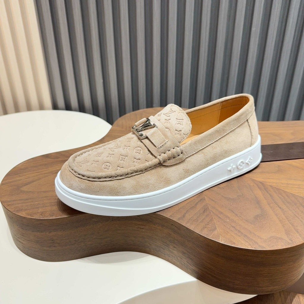 Louis Vuitton Men's Embossed Slip-On Sneakers