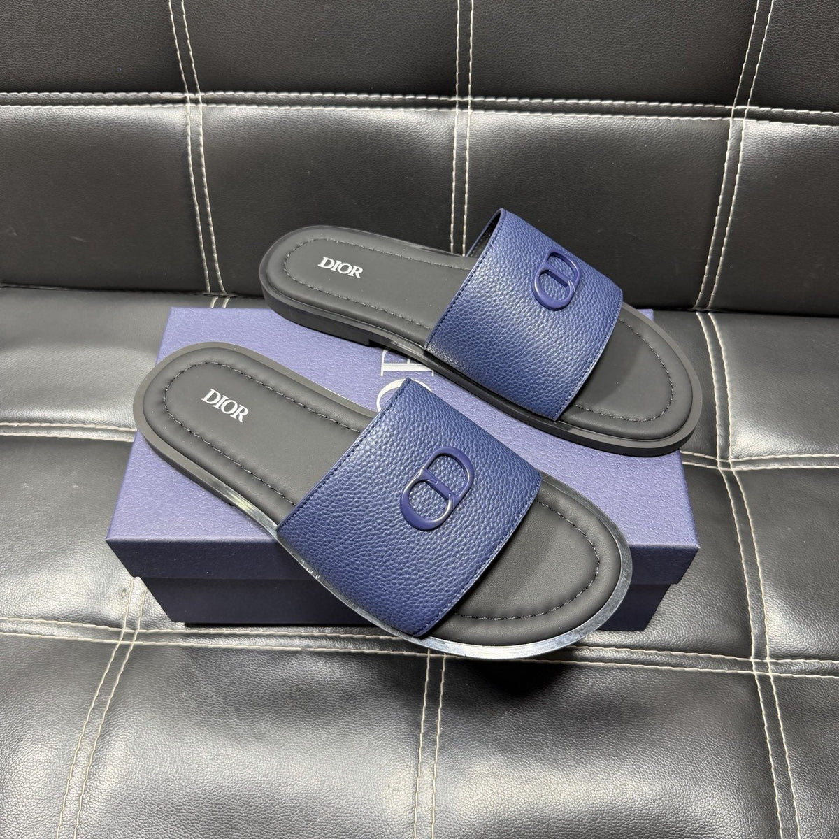 Dior Men's CD Emblem Slide Sandals