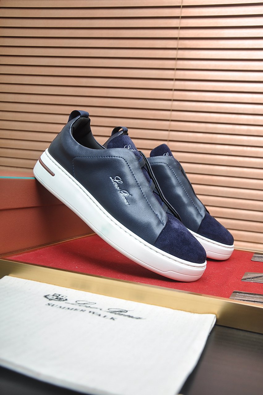 Loro Piana Low-Top Slip-On Sneakers
