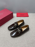 Ferragamo Men's Metal-Hardware Driving Loafers