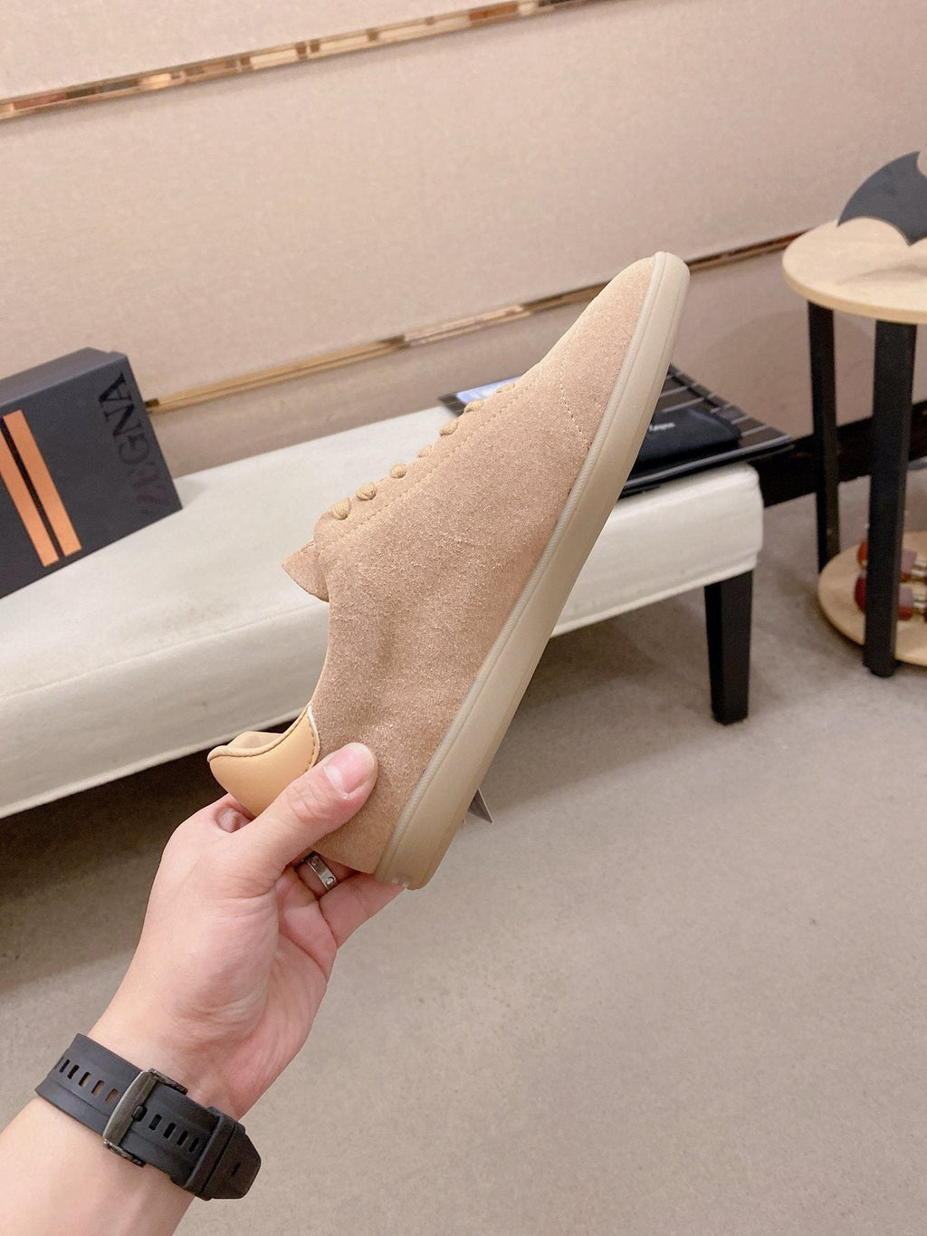 Zegna Men's Suede Low-Top Sneakers