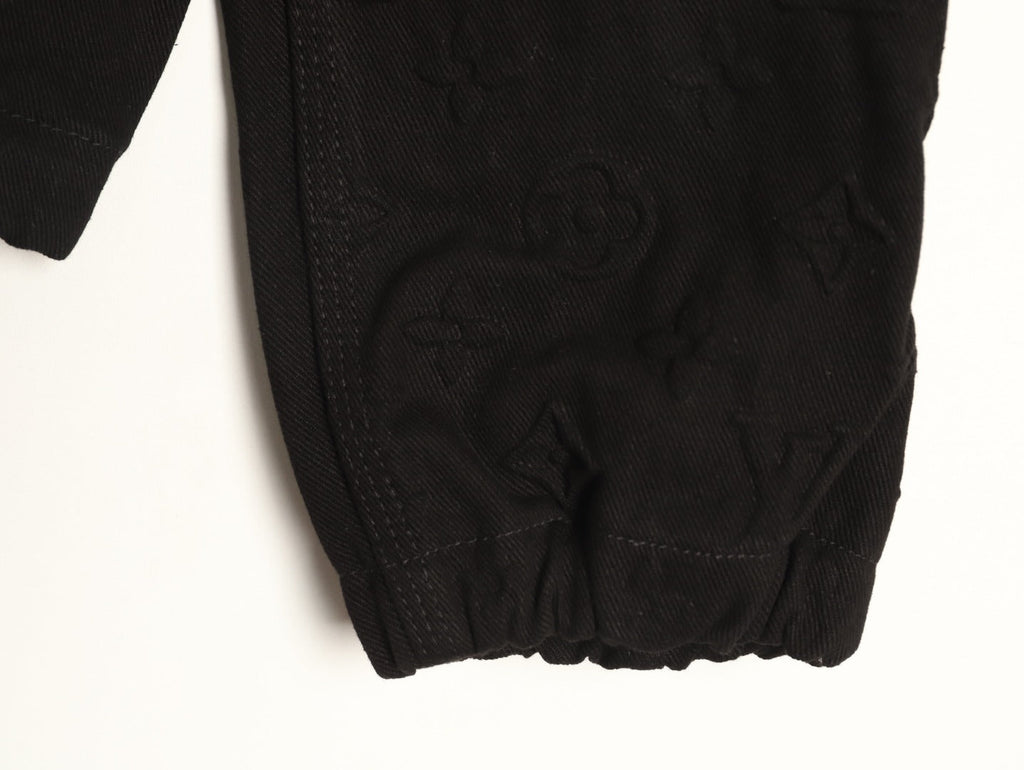 Louis Vuitton Monogram-Style Hooded Zip Jacket - Black
